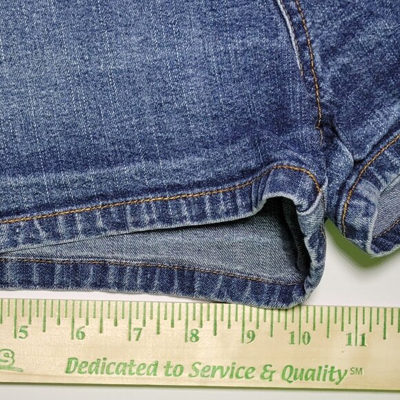 Lilu Womens Junior Blue Denim Cotton Shorts with Embroidered Pockets Size 13 - Picture 11 of 14